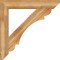 Ekena Millwork Olympic Slat Rough Sawn Bracket w/ Offset Brace, Western Red Cedar, 8"W x 44"D x 44"H BKT0806X44X44OLY06RWR - alternate 3